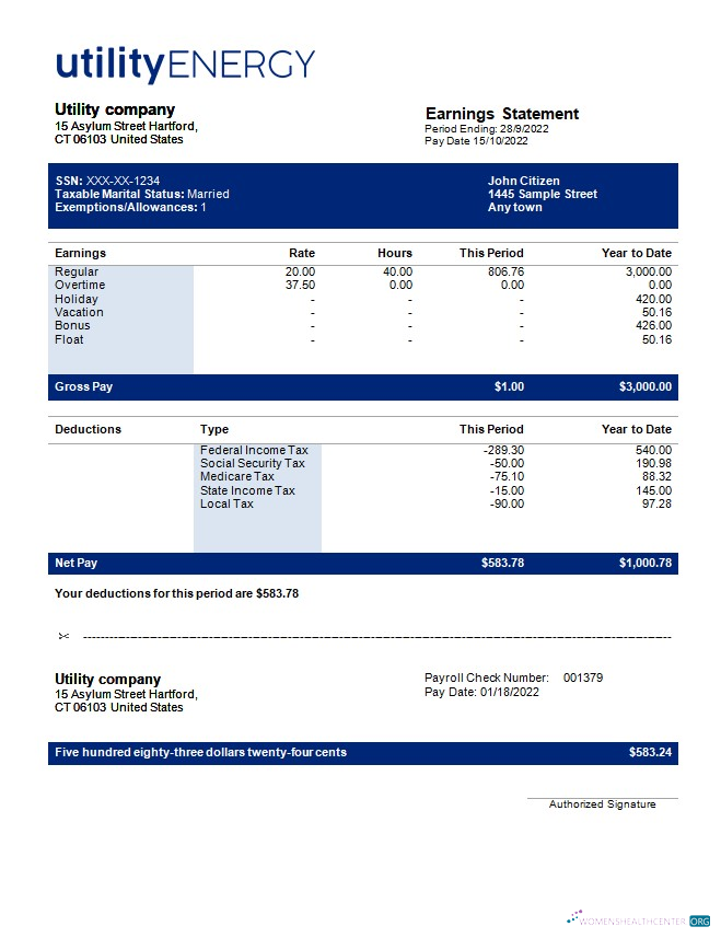 Download utility company payslip template in Word and PDF formats. Photoshop template